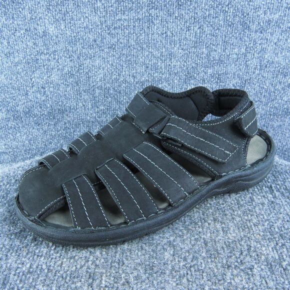 Propét Men Fisherman Shoes Size 9 Extra Wide Black Leather Lace Up - Picture 1 of 10